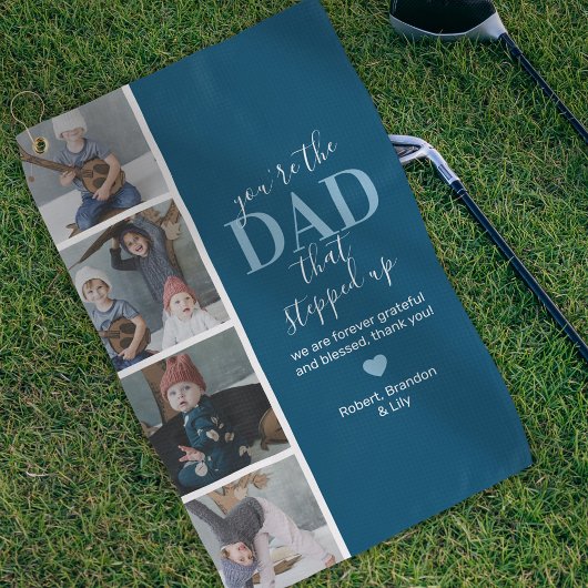 Vatertag Stepdad Foto Golfhandtuch