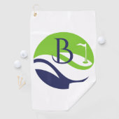 Vatertag stilvoller Golf Fairway Monogramm Golf  Golfhandtuch (Insitu)
