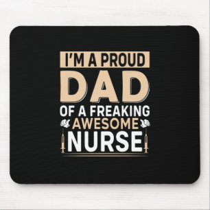Vatertag stolzer Vater einer Krankenschwester Mousepad