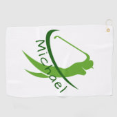 Vatertag Stylish Named Swing Grafik Golfhandtuch (Horizontal)