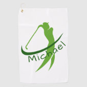 Vatertag Stylish Named Swing Grafik Golfhandtuch (Vorderseite)