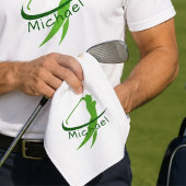 Vatertag Stylish Named Swing Grafik Golfhandtuch