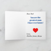 Vatertag Super Hero Vater Feiertagskarte (Innenseite)