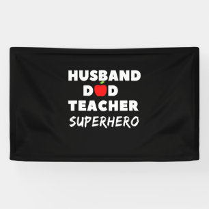 Vatertag   Super Husband Vater Teacher Banner