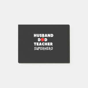 Vatertag   Super Husband Vater Teacher Post-it Klebezettel