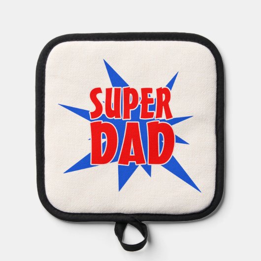 Vatertag Super Vater Topflappen (Vorderseite)