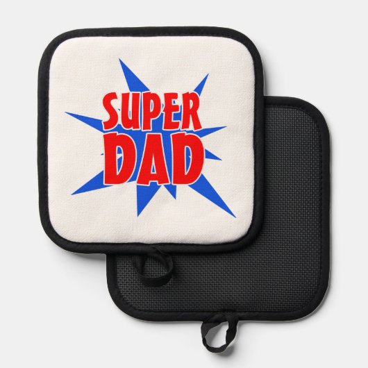 Vatertag Super Vater Topflappen (Vorderseite/Rückseite)