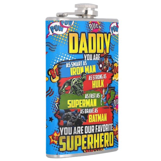 Vatertag - Superdad Flachmann (Rechts)