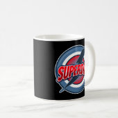 Vatertag Superdad für Super Papa Kaffeetasse (VorderseiteRechts)