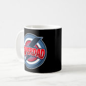 Vatertag Superdad für Super Papa Kaffeetasse (Vorderseite Links)