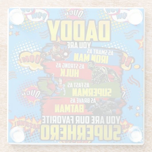 Vatertag - Superdad Glasuntersetzer (Rückseite)