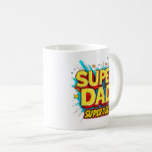 Vatertag-Superheld Kaffeetasse (VorderseiteRechts)