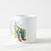 Vatertag-Superheld Kaffeetasse (Vorderseite Links)