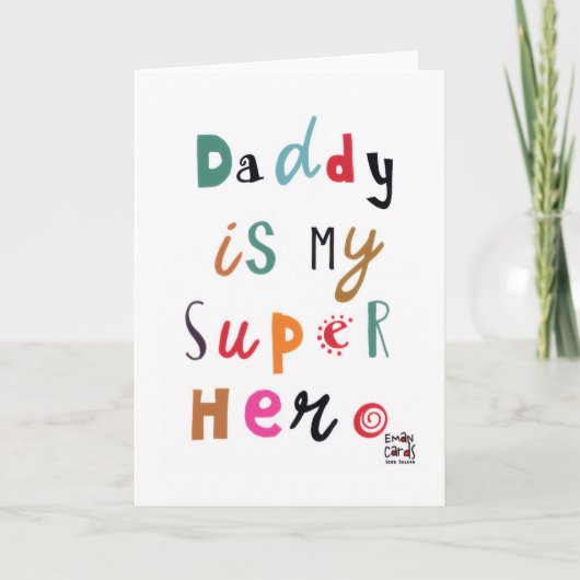Vatertag - Superheld Karte (Vorderseite)