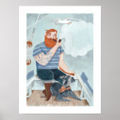 Vatertag Superheld-Seemann-Poster Poster (Vorne)