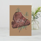 Vatertag T Bone Steak Rosemary Sprigs (Stehend Vorderseite)