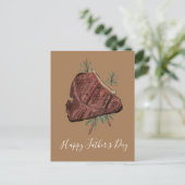 Vatertag T Bone Steak Rosemary Sprigs Postkarte (Stehend Vorderseite)