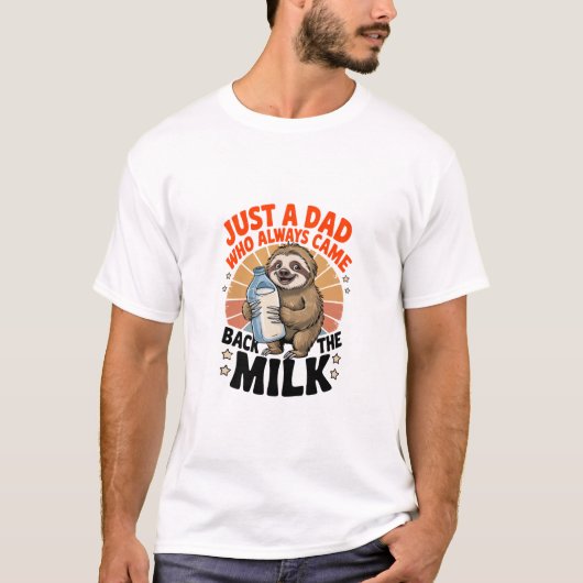 Vatertag T-Shirt mit Faultier (Vorderseite)
