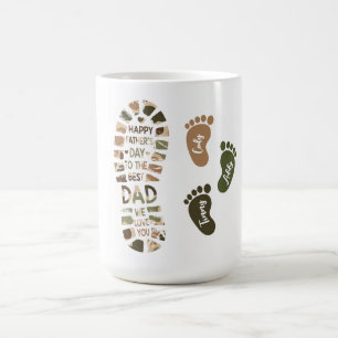 Vatertag-Tarnfußabdruck-Design Kaffeetasse