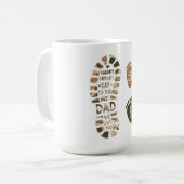 Vatertag-Tarnfußabdruck-Design Kaffeetasse (Vorderseite Links)