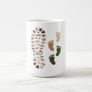 Vatertag-Tarnfußabdruck-Design Kaffeetasse