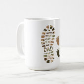 Vatertag-Tarnfußabdruck-Design Kaffeetasse (Vorderseite Links)