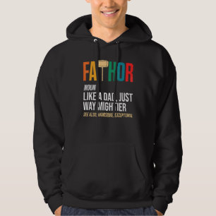 Vatertag Thor   Fathor Wie ein Papa nur viel stärk Hoodie