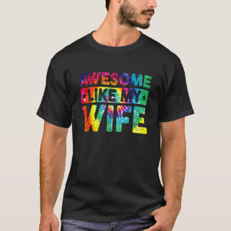 Vatertag-Tie-Dye-distressierter Awesome wie mein W T-Shirt