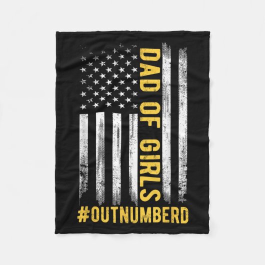 Vatertag Tochter Weihnachten Vater von Girls Outnu Fleecedecke (Vorderseite)