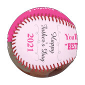 Vatertag Triplet Slugger Pink Foto Baseball (Vorderseite Links)