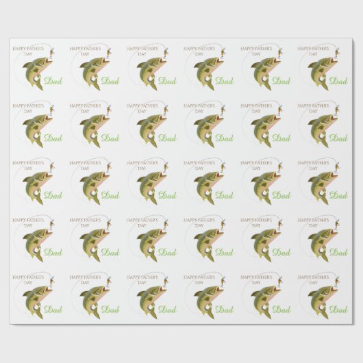 Vatertag Trout Personalisierte Wrapping Paper Geschenkpapier (Flach)