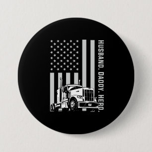 Vatertag Trucker Vater Amerikanische Flagge Button