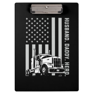 Vatertag Trucker Vater Amerikanische Flagge Klemmbrett
