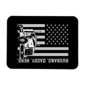 Vatertag | Trucker Vater Amerikanische Flagge Magnet (Horizontal)