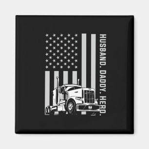 Vatertag   Trucker Vater Amerikanische Flagge Magnet