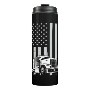 Vatertag Trucker Vater Amerikanische Flagge Thermosbecher