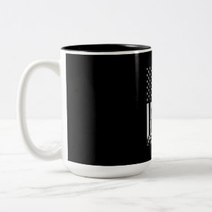 Vatertag   Trucker Vater Amerikanische Flagge Zweifarbige Tasse