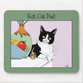 Vatertag Tuxedo Katze Mousepad (Vorne)