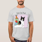 Vatertag Tuxedo Katze T-Shirt (Vorderseite)