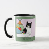 Vatertag Tuxedo Katze Tasse (Links)
