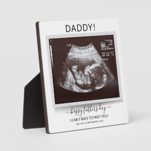 Vatertag Ultrasound Schwangerschaft Offensichtlich Fotoplatte