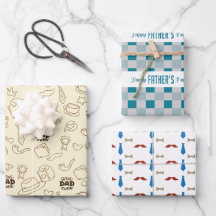 Vatertag Umschlag Papier Flachblatt Set von 3