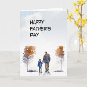 Vatertag und Kinderspaziergang im Park Karte (Gelbe Blume)