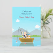 Vatertag und Sohn Fischen Vatertag Karte (Stehend Vorderseite)