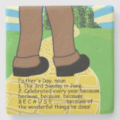 Vatertag Untersetzer wegen des Wunderbaren... (Vorderseite)