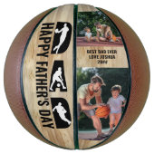 Vatertag Vater 2 Foto Bester Vater je Basketball (Vertikal)