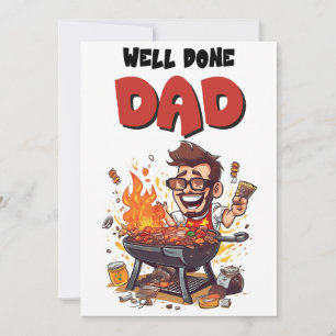 Vatertag Vater Barbecue Funny Meme Einladung
