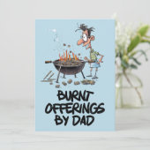 Vatertag Vater Barbecue Funny Meme Einladung (Stehend Vorderseite)