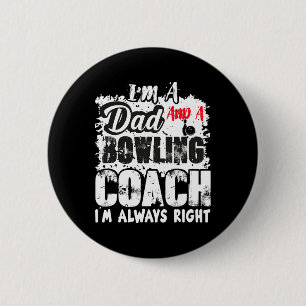 Vatertag Vater Bowling Coach Best Coach Geburtstag Button