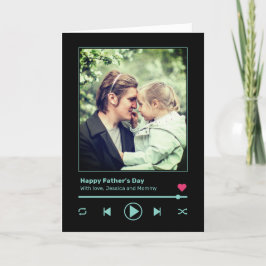 Vatertag Vater Custom Foto Cool Music Player Feiertagskarte
